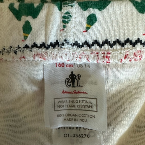 Kids ELF Holiday Pajamas - Cream with Festive Print - Picture 3 of 3